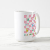 Das ist die Jahreszeit Groovy Pink Coquette Weihna Kaffeetasse (VorderseiteRechts)