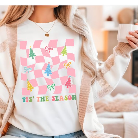 Das ist die Jahreszeit Groovy Pink Coquette Weihna Tri-Blend Shirt