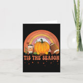 Das ist die Jahreszeit Halloween Pumpkin-Kaffeemas Karte (Vorderseite)