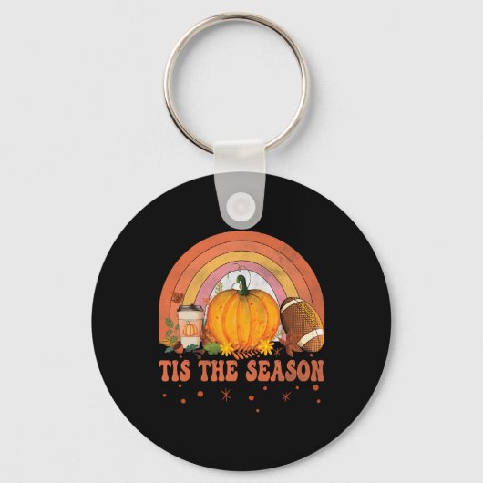 Das ist die Jahreszeit Halloween Pumpkin-Kaffeemas Schlüsselanhänger (Vorderseite)