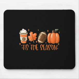 Das ist die Jahreszeit Kaffee Latte Blätter Hallo  Mousepad