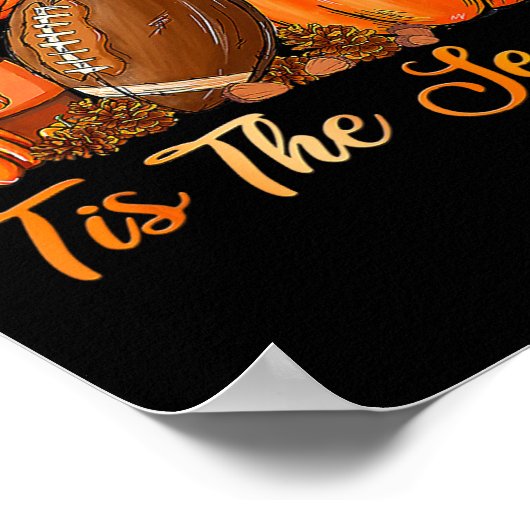 Das ist die Jahreszeit Kaffee Latte Blätter Hallo Poster (Ecke)