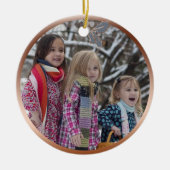 Das ist die Jahreszeit Kupfer-Kalligrafie Dusty Bl Keramik Ornament (Vorne)