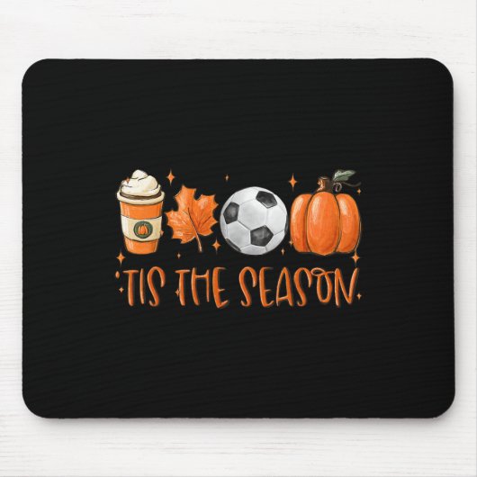 Das ist die Jahreszeit Latte Pumpkin Spice Soccer  Mousepad (Vorne)