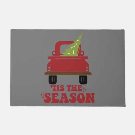 Das ist die Jahreszeit Niedlich Retro Pine Weihnac Fußmatte (Vorderseite)