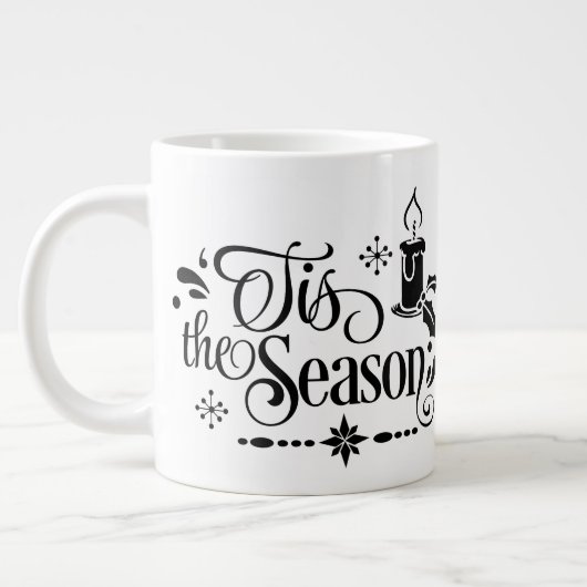 Das ist die Jahreszeit, Personalisierte Weihnachts Jumbo-Tasse (Links)