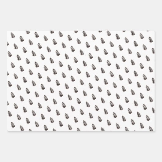 'Das ist die Jahreszeit Pinecone Berry Muster Geschenkpapier Set (Vorderseite 2)