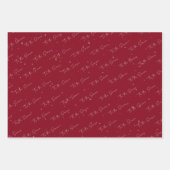 'Das ist die Jahreszeit Pinecone Berry Muster Geschenkpapier Set (Vorderseite)