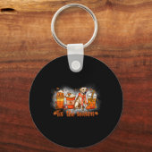 Das ist die Jahreszeit Pumpkin Gewürz Latte Golden Schlüsselanhänger (Vorderseite)