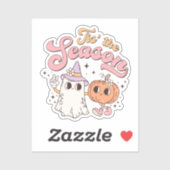 Das ist die Jahreszeit Retro Groovy Halloween Aufkleber (Blatt)