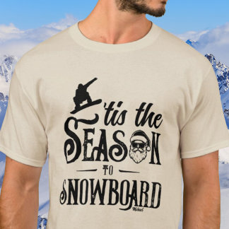 Das ist die Jahreszeit Snowboard Santa Graphic Men T-Shirt