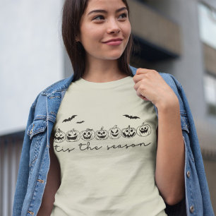 Das ist die Jahreszeit Spooky Halloween Bat Pumpki T-Shirt