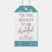 "Das ist die Jahreszeit, um dankbar Weihnachten in Geschenkanhänger (Vorderseite)