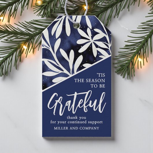 "Das ist die Jahreszeit, um dankbar Weihnachten in Geschenkanhänger