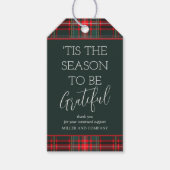 "Das ist die Jahreszeit, um dankbar Weihnachten in Geschenkanhänger (Vorderseite)