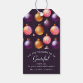 "Das ist die Jahreszeit, um dankbar Weihnachten in Geschenkanhänger (Vorderseite)