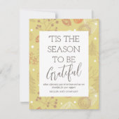 "Das ist die Jahreszeit, um dankbar Weihnachten in Mitteilungskarte (Vorderseite)