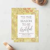 "Das ist die Jahreszeit, um dankbar Weihnachten in Mitteilungskarte (Vorderseite/Rückseite Beispiel)