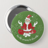 Das ist die Jahreszeit, um den Yoga Santa zu durch Button (Vorne & Hinten)