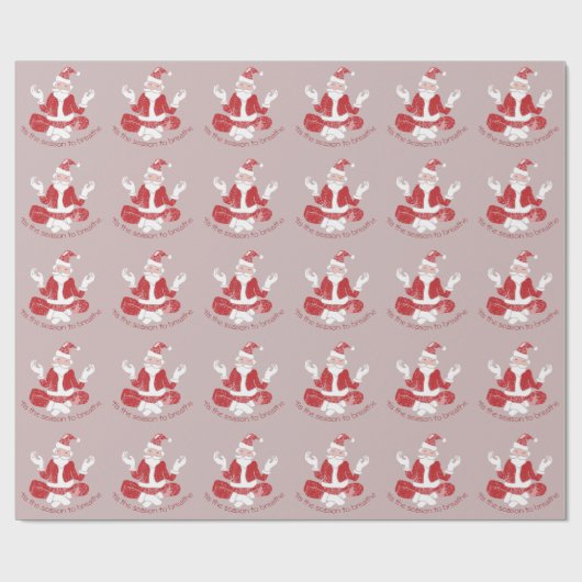 Das ist die Jahreszeit, um den Yoga Santa zu durch Geschenkpapier (Flach)