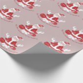 Das ist die Jahreszeit, um den Yoga Santa zu durch Geschenkpapier (Ecke)