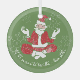 Das ist die Jahreszeit, um den Yoga Santa zu durch Ornament Aus Glas