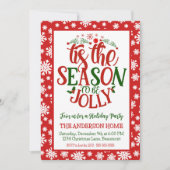 Das ist die Jahreszeit, um ein fröhliches Weihnach Einladung (Vorderseite)