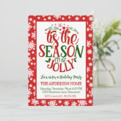 Das ist die Jahreszeit, um ein fröhliches Weihnach Einladung (Stehend Vorderseite)