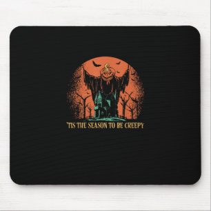 Das ist die Jahreszeit, um ein gruseliger Kürbis z Mousepad