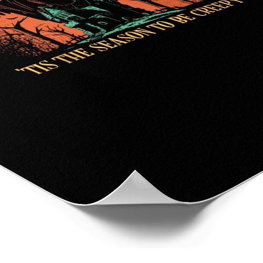 Das ist die Jahreszeit, um ein gruseliger Kürbis z Poster (Ecke)