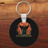 Das ist die Jahreszeit, um ein gruseliger Kürbis z Schlüsselanhänger (Vorderseite)