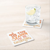 Das ist die Jahreszeit, um ein sonniges Urlaubsdes Rechteckiger Pappuntersetzer (Vor Ort)