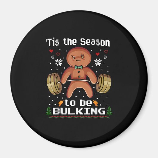 Das ist die Jahreszeit, um Gingerbread Man Gym Chr Magnet (Vorne)