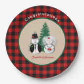 Das ist die Jahreszeit, um Niedlich Verheirateten Pappteller (Vorderseite)