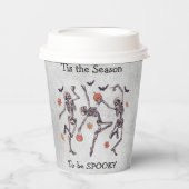 Das ist die Jahreszeit, um Spaß zu haben - Skelett Pappbecher (Vorderseite)