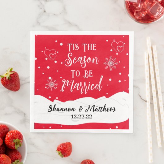 Das ist die Jahreszeit, um Verheiratet Personalisi Serviette (Beispiel)