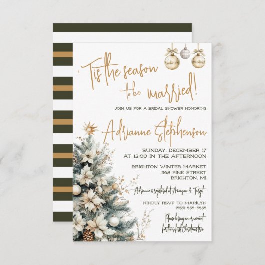 'Das ist die Jahreszeit, um Verheiratet zu sein! B Einladung (Vorne/Hinten)