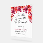 "Das ist die Jahreszeit, um Verheiratetes Brautpar Acrylschild (Winkel)