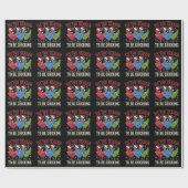 Das ist die Jahreszeit, um Weihnachten-Hühner-West Geschenkpapier (Flach)