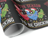 Das ist die Jahreszeit, um Weihnachten-Hühner-West Geschenkpapier (Rolleneckpunkt)