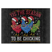 Das ist die Jahreszeit, um Weihnachten-Hühner-West Schneidebrett (Vorderseite)