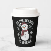 Das ist die Jahreszeit, um Weihnachtsfeiertage zu Pappbecher (Vorderseite)