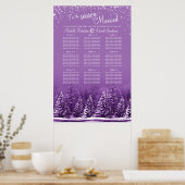 Das ist die Jahreszeit Winter Hochzeit lila Sitzpl Poster (Küche)