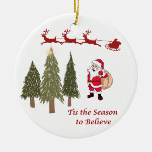Das ist die Jahreszeit zu glauben Keramik Ornament