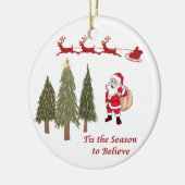 Das ist die Jahreszeit zu glauben Keramik Ornament (Links)