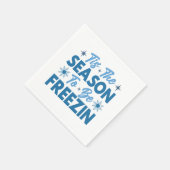 Das ist die Jahreszeit zu sein Freezin - Winterspa Serviette (Ecke)