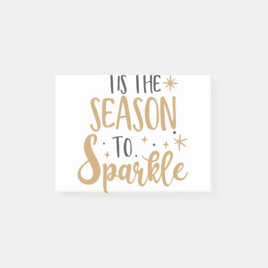 Das ist die Jahreszeit zum Funkeln Post-it Klebezettel (Vorderseite)