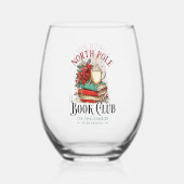 'Das ist die Jahreszeit zum Lesen Weinglas Ohne Stiel (Rückseite)