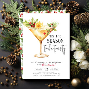 'Das ist die Jahreszeit zum Toasty! Cocktail-Party Einladung