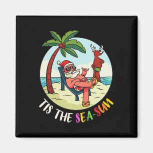Das ist die Meer-Sonne lustiger Santa Strand Somme Magnet